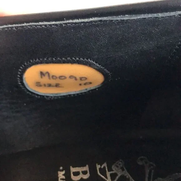 BARKER BLACK LEATHER SHOES SZ 10 - Picture 8 of 9